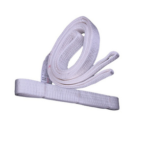 Safety factor 4:1 polyester white flat lifting webbing sling