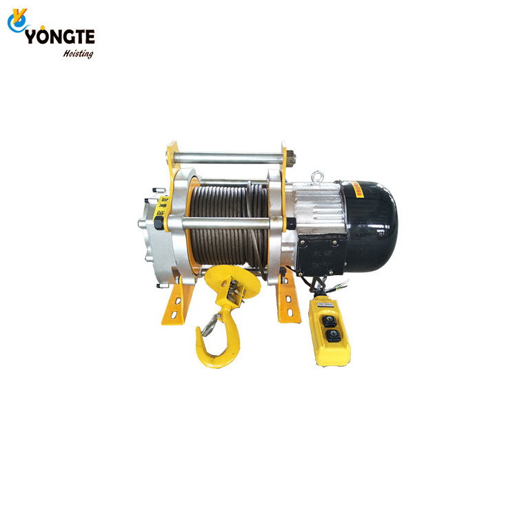 Aluminum Lifting KCD 220v/ 380V 750-1500 mini crane motor powered high speed winch