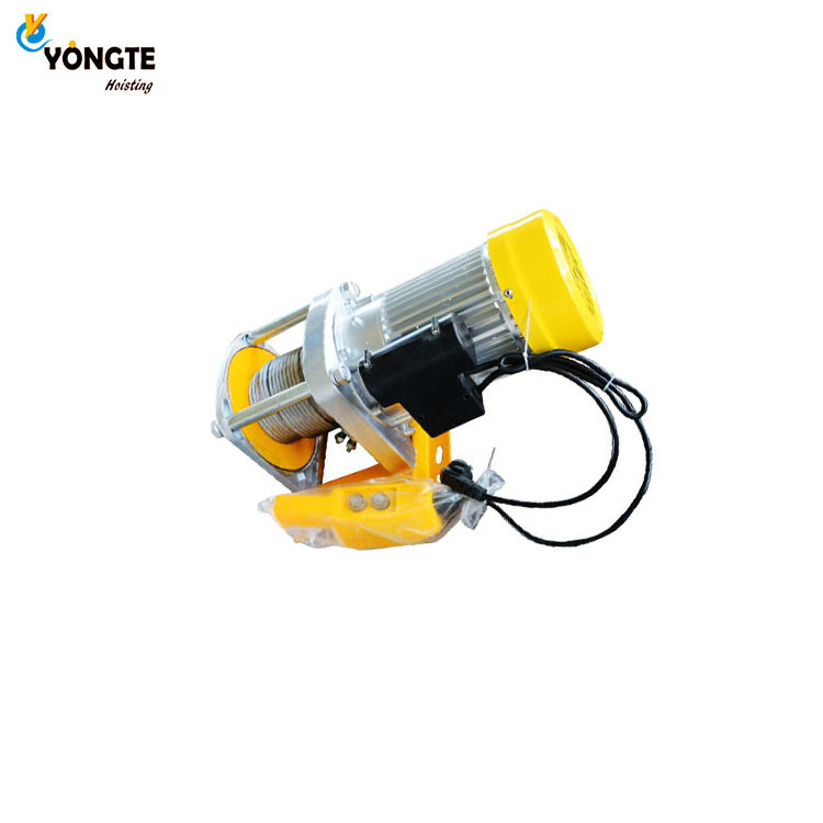 Aluminum Lifting KCD 220v/ 380V 750-1500 mini crane motor powered high speed winch