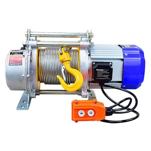 Aluminum Lifting KCD 220v/ 380V 750-1500 mini crane motor powered high speed winch