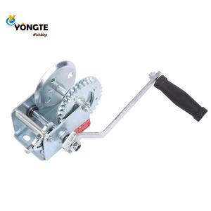 manual winch 600lbs With Hook Steel Cable Brake Hand Winch