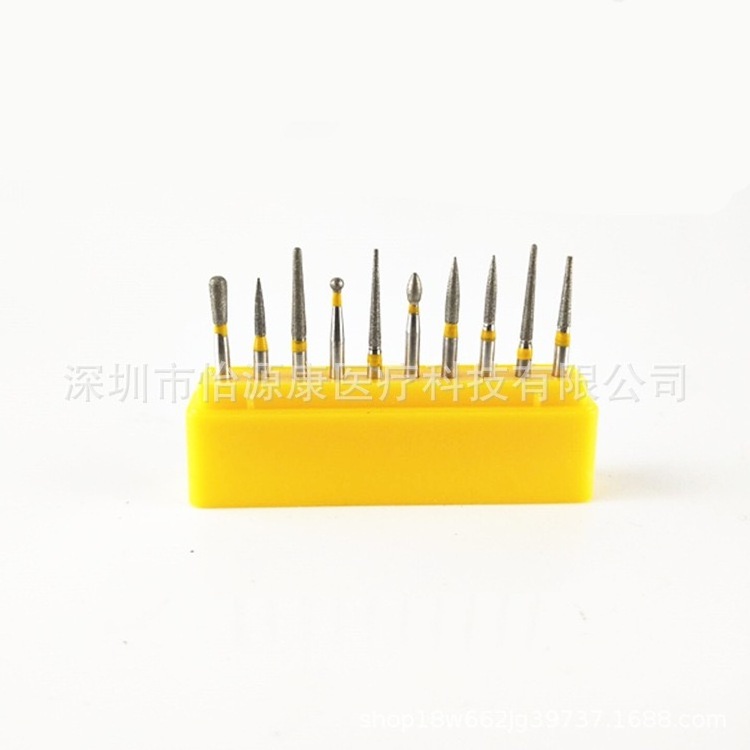 Dental High-Speed Handpiece Diamond Bur Set Manual Polishing Drill Bit Burs and Drill Files