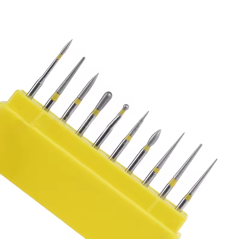 Dental High-Speed Handpiece Diamond Bur Set Manual Polishing Drill Bit Burs and Drill Files