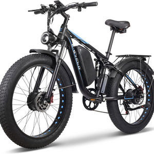 26" Retro Electric Bicycle Scrambler Fat Tire Ebike Fatbike Vintage Dual Motor 1000w 1500w Lithium Battery Electric Moped Bike