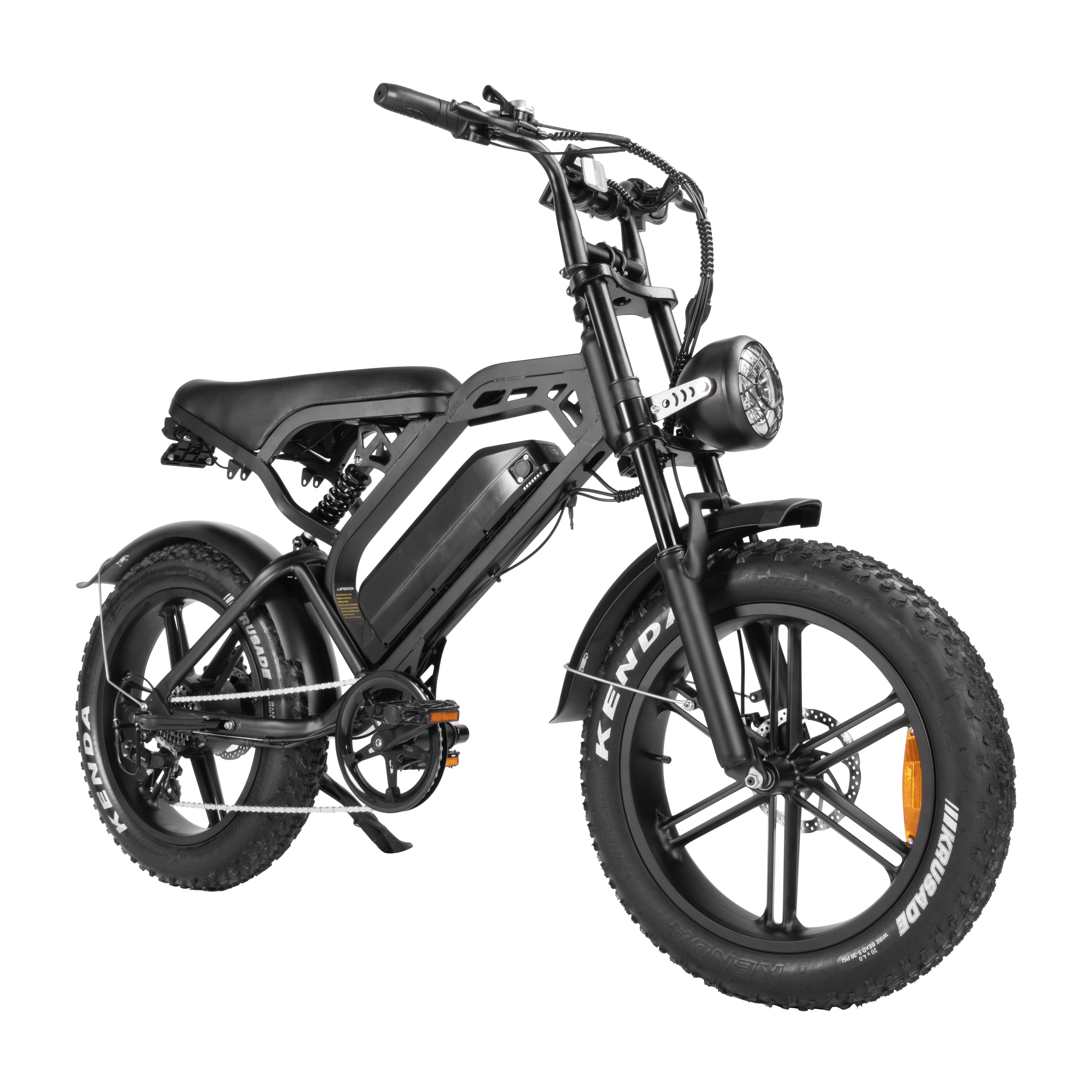 US EU 2023 New Vintage 20AH Battery Electric Bike Fast 55KM/H 48V 750W Fat Tire 20x4.0 Inch Ebike 1000w High Power Beach Cruiser