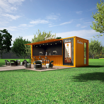 20ft foldable luxury prefabricated portable shipping container prefab coffee shop/container cafe/container bar