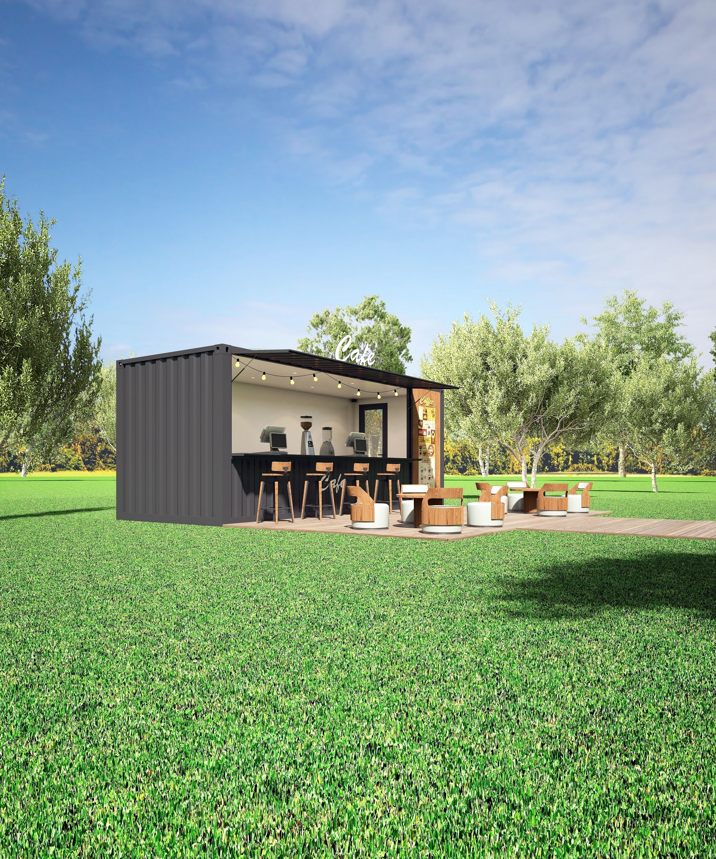 Prefabricated Movable Container Coffee Shop