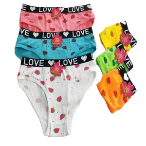 0.34 Dollar Model XMK028 Panties Wholesale Cute Students Girls Sexy Kids Little Girls Thong Underwear With Colors