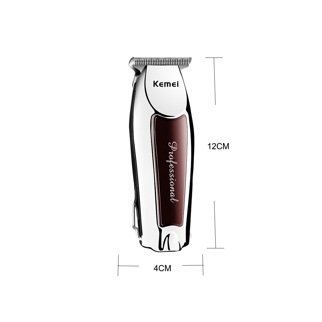 KM-9163 rechargeable oil shears trimmer man clippers liner barber all metal gold hair clipper