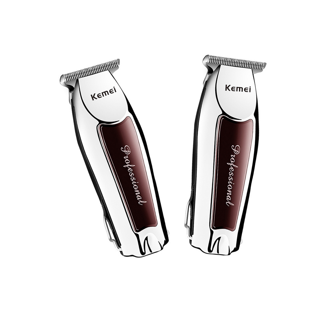 KM-9163 rechargeable oil shears trimmer man clippers liner barber all metal gold hair clipper