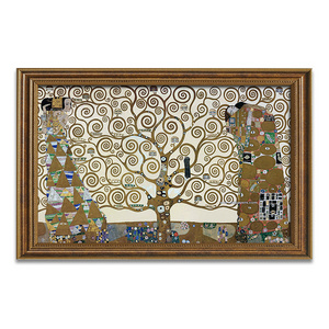 Handmade Museum Quality Famous Artists Reproduction Art Tree Of Life Gustav Klimt Painting