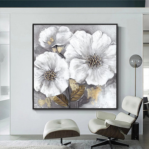 Abstract Handmade Golden Flowers Oil Painting On Canvas Other Wall Art Modern Artwork Classic Flower Wall Painting