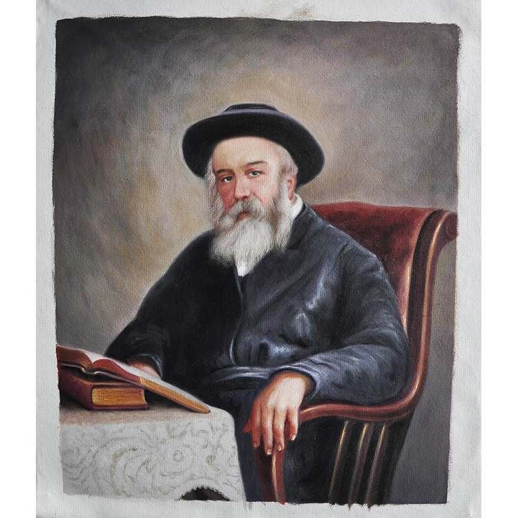 100% Handmade Jewish Rabby Portrait Painting Custom Photo to Oil Painting On Canvas