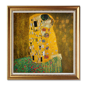 Museum Quality Hand Painted Most Famous Artists Art The Kiss Klimt Reproduction Oil Painting