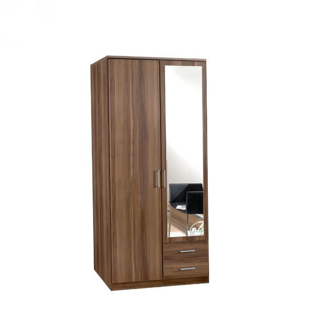 Mirror Wooden Wardrobe Armoire Corner Wardrobe Closet Bedroom