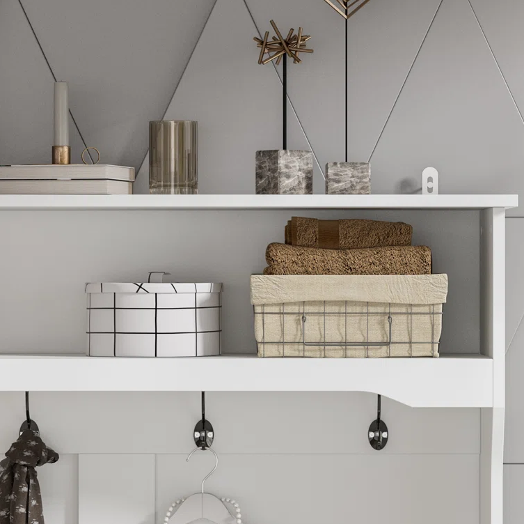 Coat rack with shoe closet