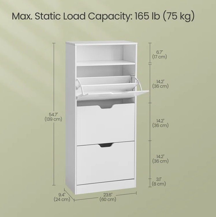 18 Pair Shoe Storage Cabinet