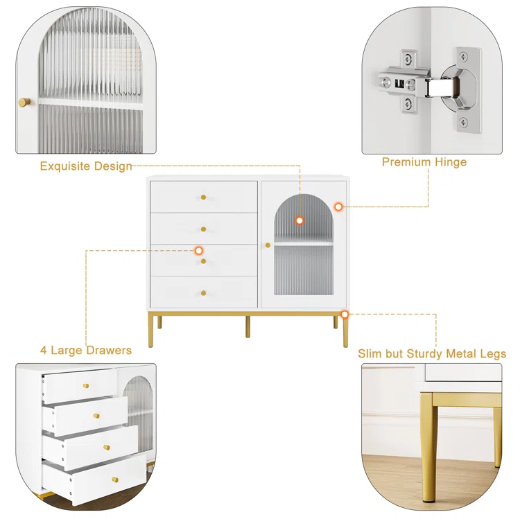 Living room cabinet, entry cabinet, four drawers