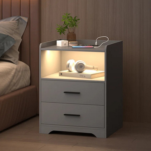 Smart nightstand, white chest of drawers