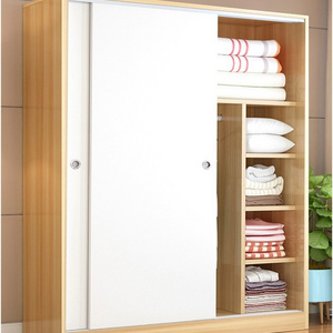 Modern and simple wardrobe wooden kids sliding door wardrobe armoire