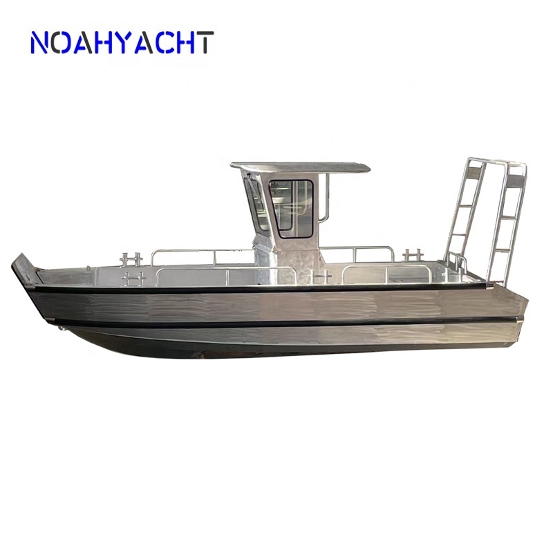 7.35m CE certified welded aluminum hull small landing craft boat barge for sale