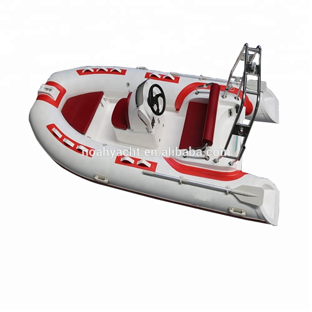 3.9m Rigid fiberglass Deep V fishing boat inflatable rib boats with center console