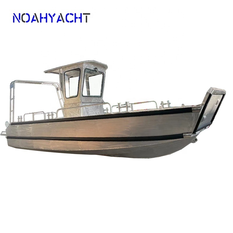 7.35m CE certified welded aluminum hull small landing craft boat barge for sale