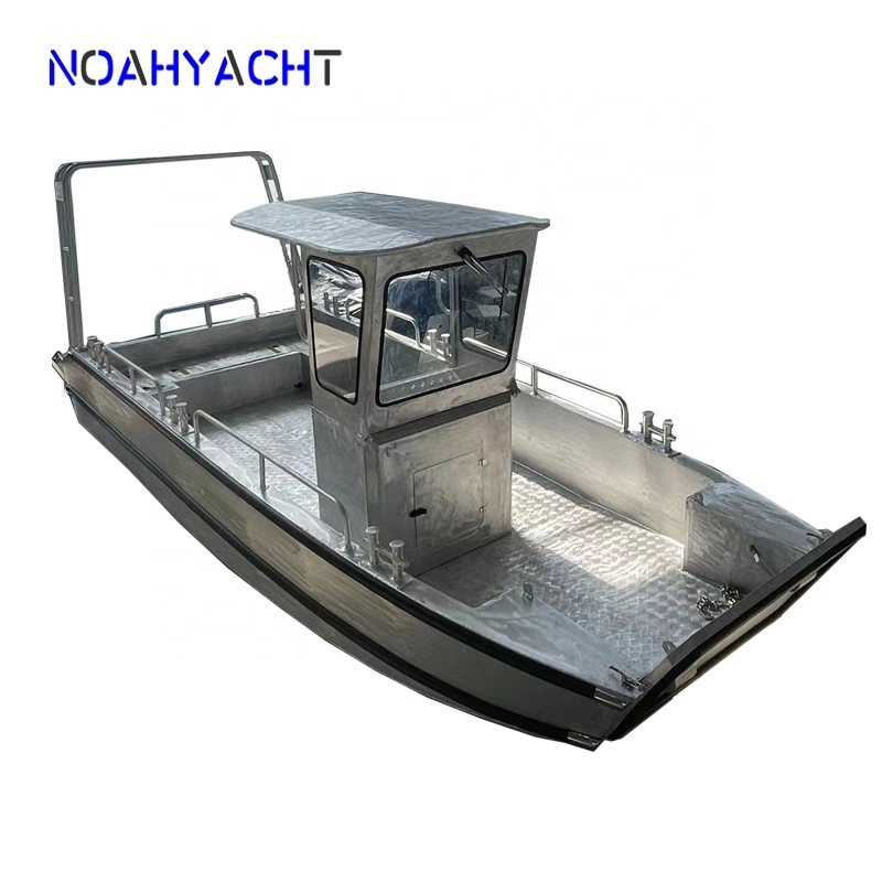 7.35m CE certified welded aluminum hull small landing craft boat barge for sale