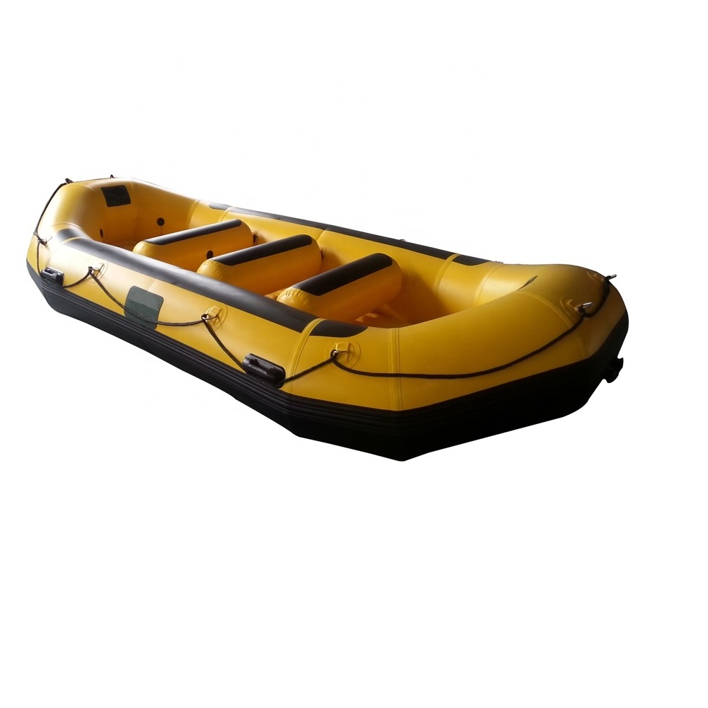 Heavy duty double floor whitewater rafting boats 10 persons river raft rowing boat