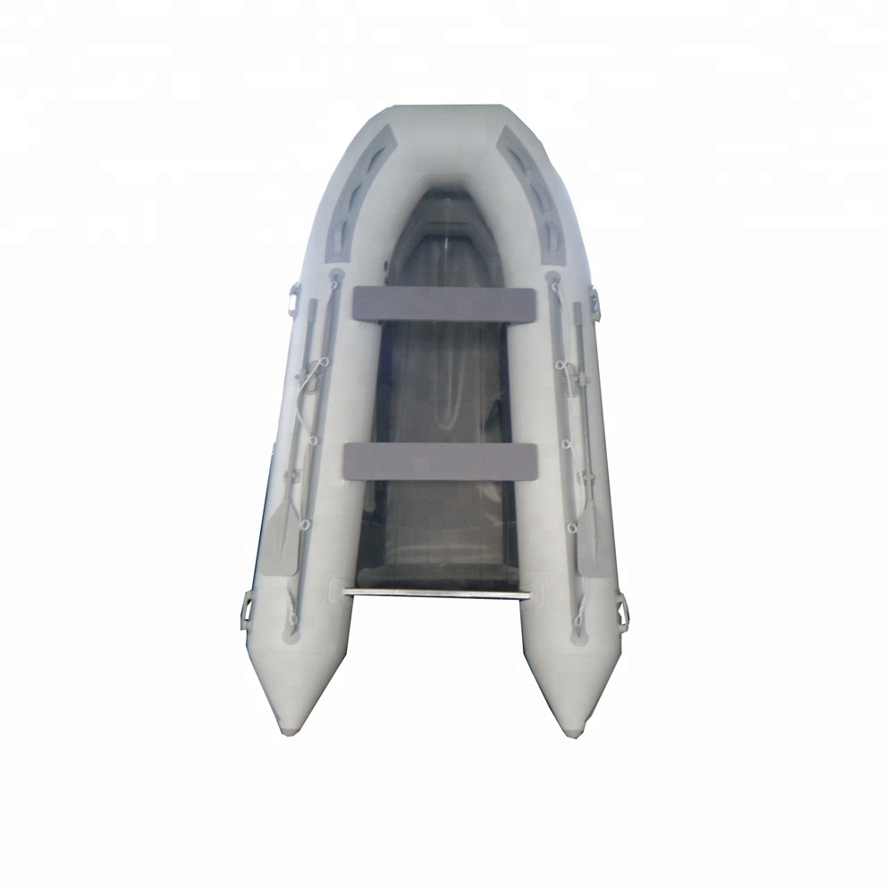 (CE) PVC and Hypalon clear bottom inflatable boat with transparent floor