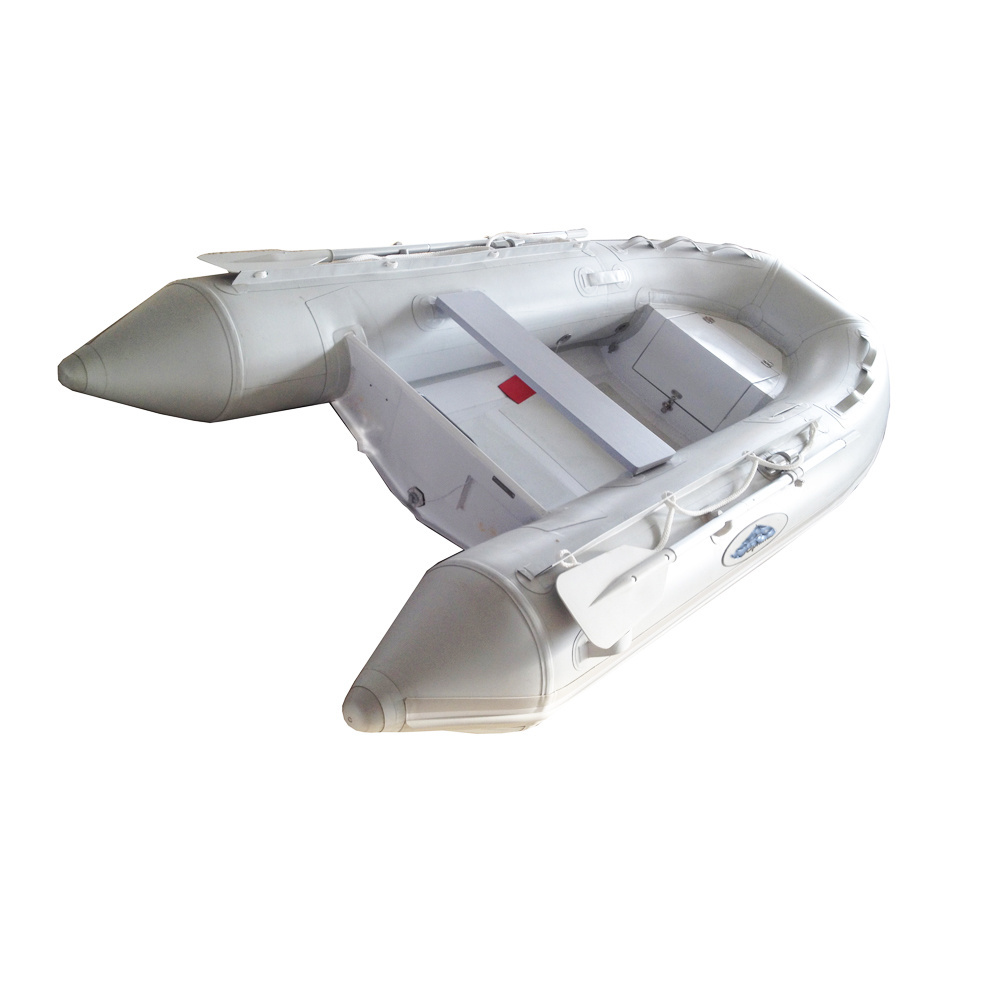 OEM Aluminum material hull and 10/11/12/13 feet length inflatable pontoon fishing boats with deck