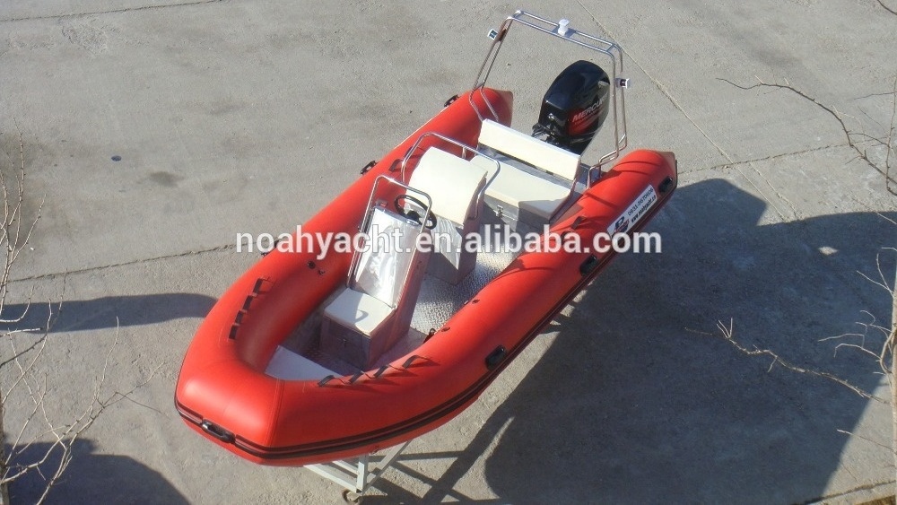 Made in China Big17ft PVC or Hypalon center console aluminum rigid boats for sale