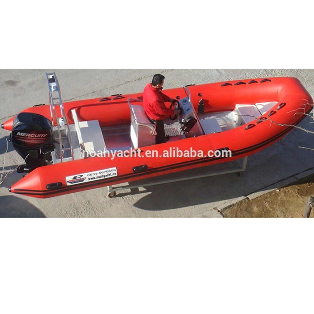 Made in China Big17ft PVC or Hypalon center console aluminum rigid boats for sale