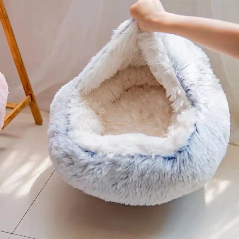 Outdoor Home Dual-use Rattan Woven Mushroom Nest House Bed Indoor 2024 Paper Toy Bag Toys For Cat Collapsible Pet Tunnel