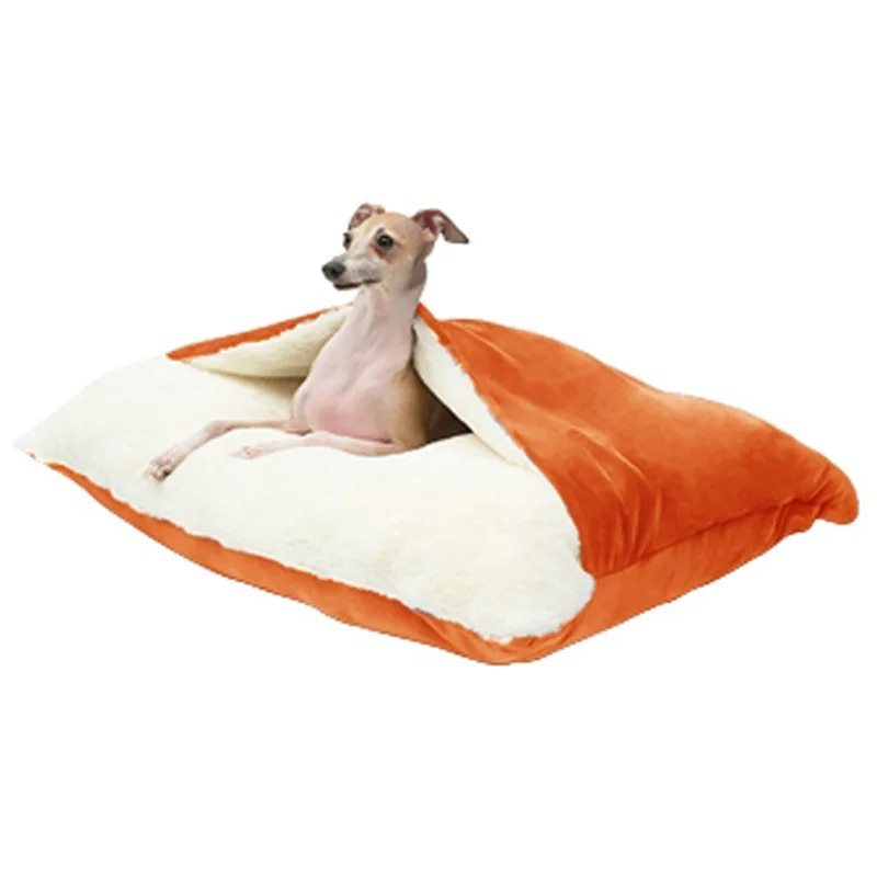 Pet Bed Dogs Kennel Winter Warm Removable Washable Bite-resistant Puppy Cushion Plush Cat Dog Mat for Large Pet Sleeping Bag