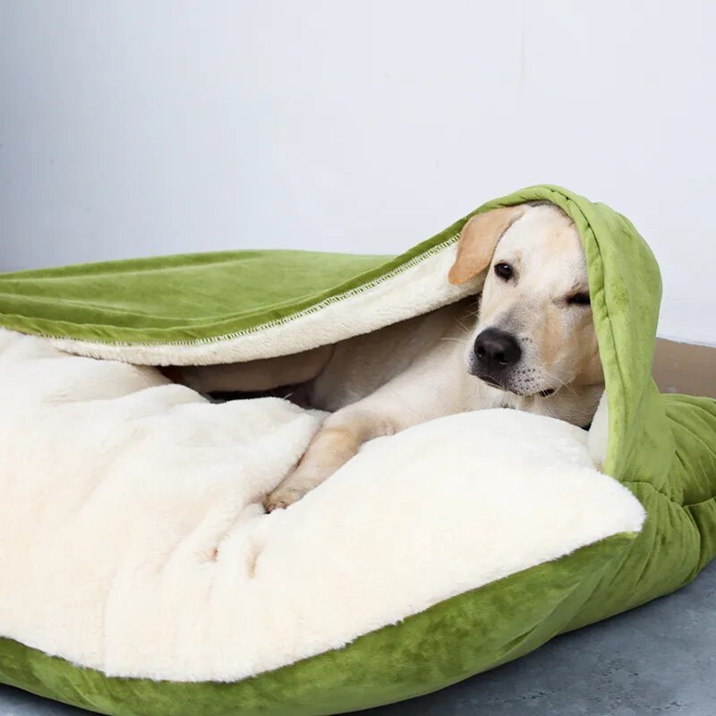 Pet Bed Dogs Kennel Winter Warm Removable Washable Bite-resistant Puppy Cushion Plush Cat Dog Mat for Large Pet Sleeping Bag