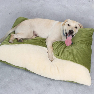 Pet Bed Dogs Kennel Winter Warm Removable Washable Bite-resistant Puppy Cushion Plush Cat Dog Mat for Large Pet Sleeping Bag