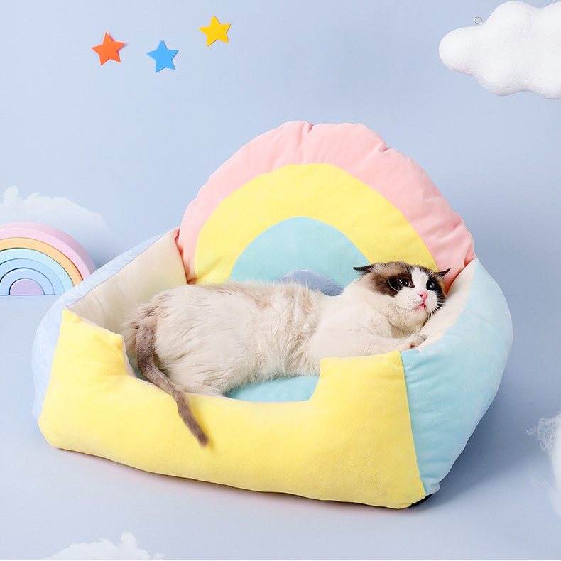 Deep Sleeping Velvet Dog Activity Tower Bohemian Woven Hammock Net Pocket Basket Swing Hanging Pet Bed Cat Nest Four Seasons