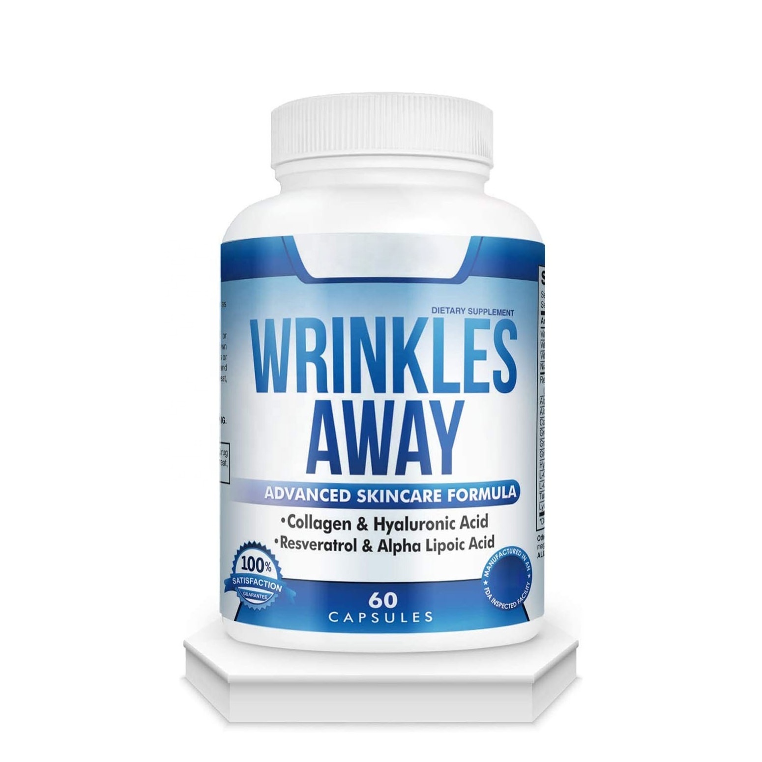 Anti Wrinkle and Ageless Skin Vitamins Dermal Repair Complex for Skin Repair with Collagen & Resveratrol & Alpha