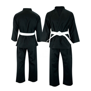 wholesale custom made OEM Light weight Martial Arts Suits Black Karate Uniform Gi with belt Custom karate uniform custom logo