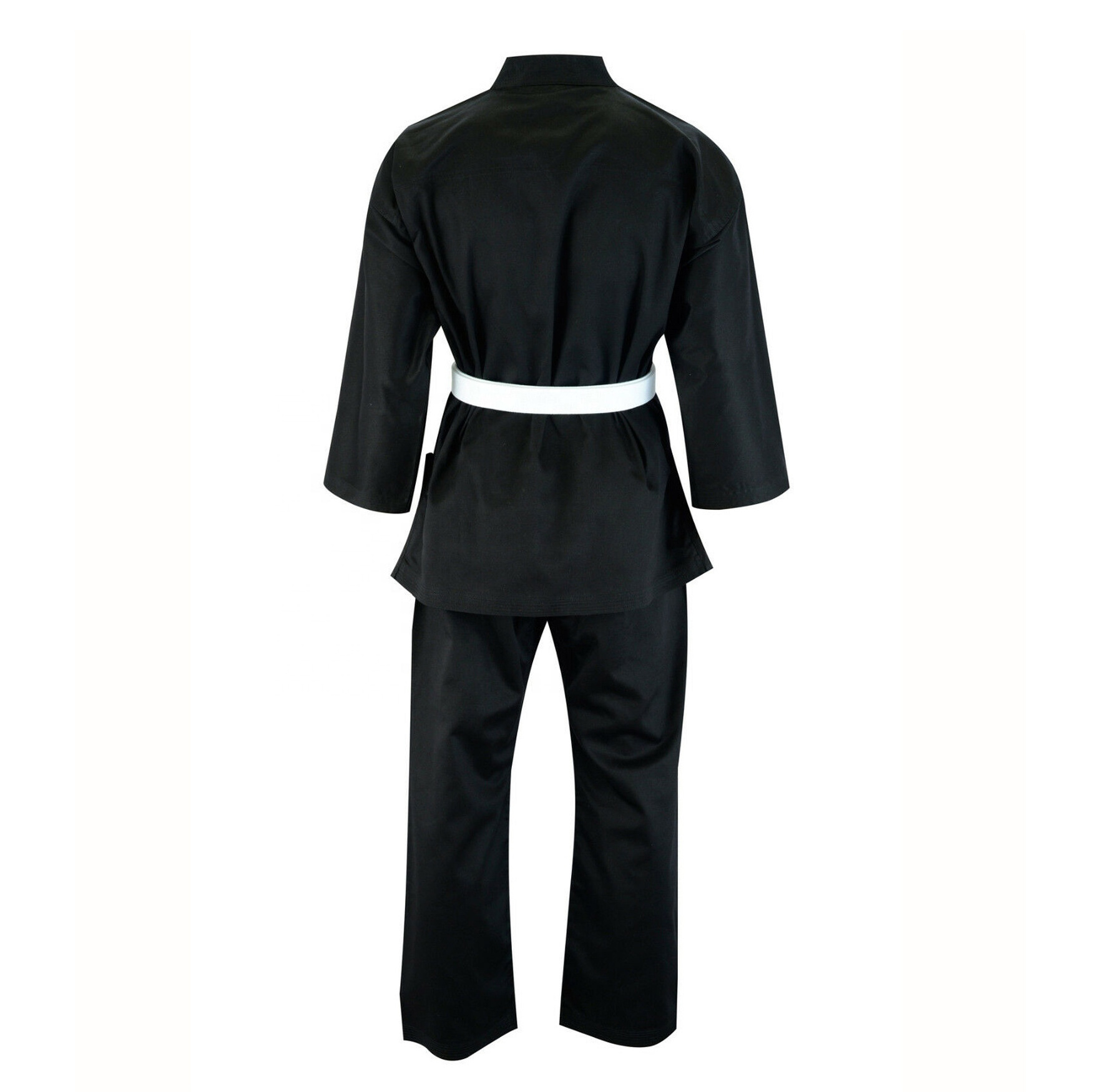 wholesale custom made OEM Light weight Martial Arts Suits Black Karate Uniform Gi with belt Custom karate uniform custom logo