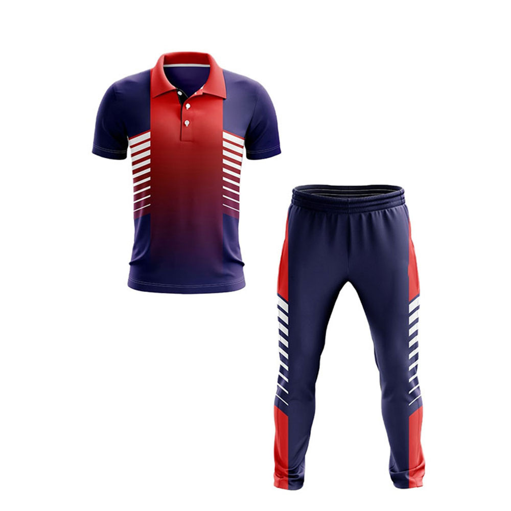 custom made OEM NEW  TOP  Latest Design 100% Polyester Cricket Jersey And Pant Cricket Uniform Cheap Price Cricket Uniform