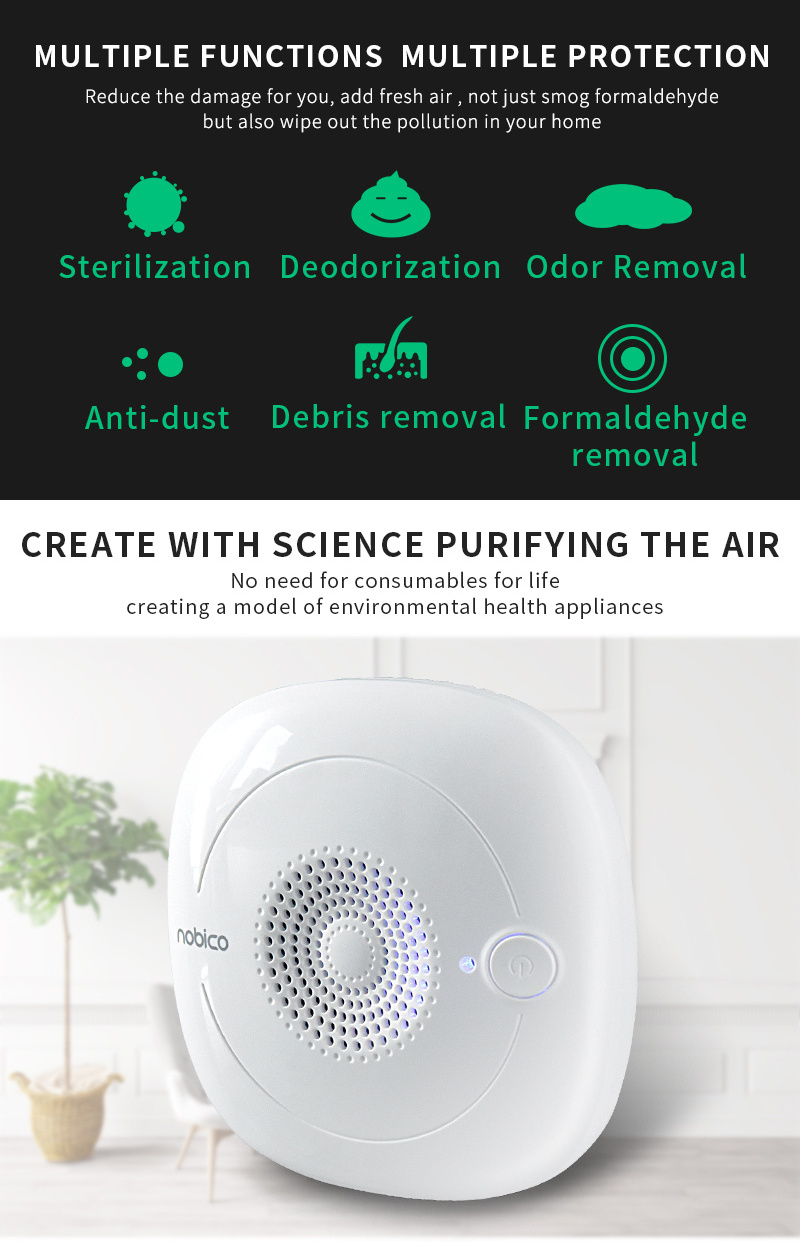 Nobico Deodorant Ozone Air Purifier Odor Smoke Removal Sterilization Air Purifier Portable Ce Garage Commercial Ozone Generator