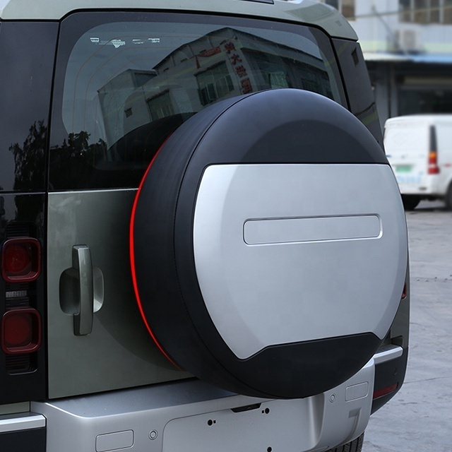 Tire Cover SUV Exterior Accessory ABS Spare Wheel Cover for Land rover Defender 90 110 Rear door compartment tire cover