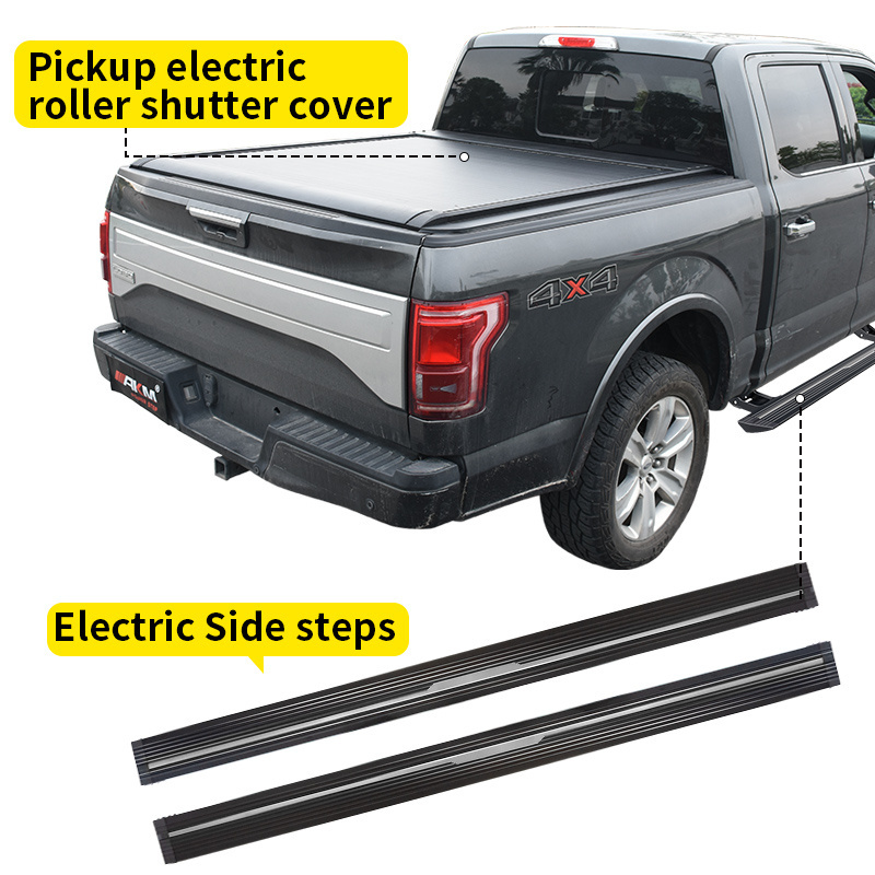 Automobile accessories Aluminum alloy Tailgate door footstep 4x4 Pickup electric running boards for Ford F150 Auto Parts