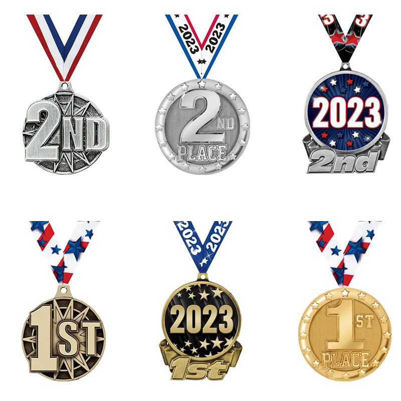 Noble Manufacturer 2023 Metal Business Gift Sports Award Custom Bespoke Logo Eagle Trophy Award Craft Glitter Rank Medal