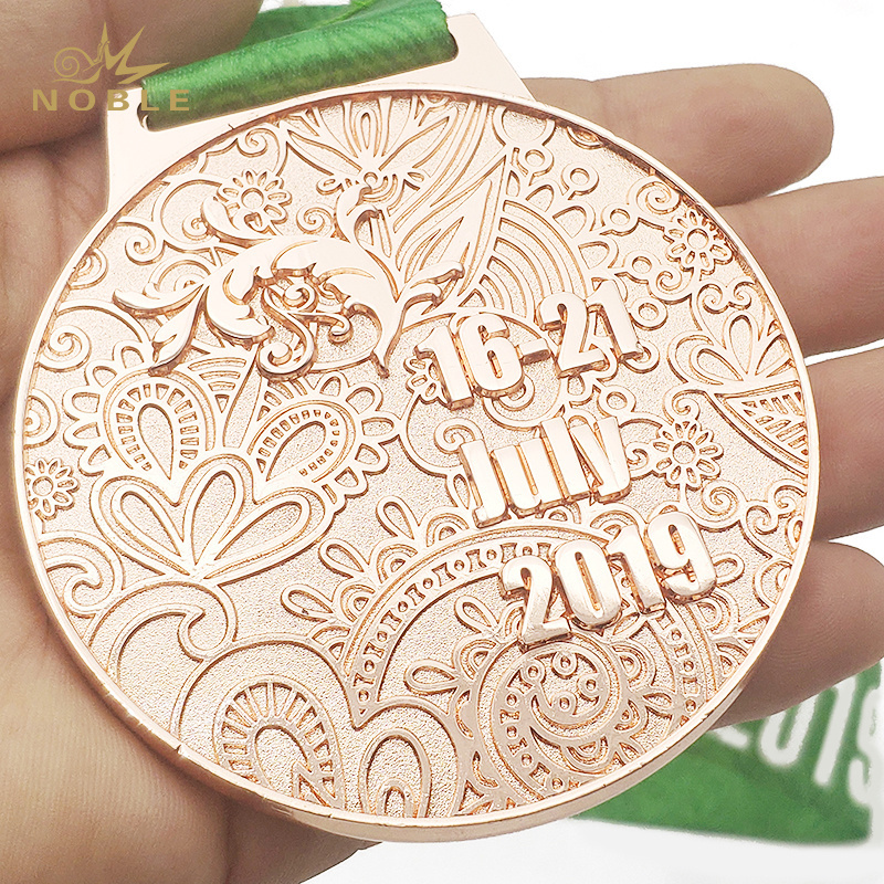 Badminton Sports Custom Medal OEM Zinc Alloy Soft Enamel Metal Souvenir Ribbon / Custom Design Gold/nickel/copper Plated Casting