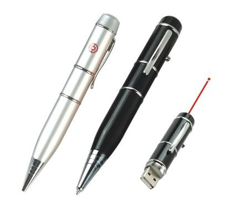 Waterproof 5 in 1 Multi-function Laser Pointer Touch Pen USB Pen Flash Drive with Flash Light