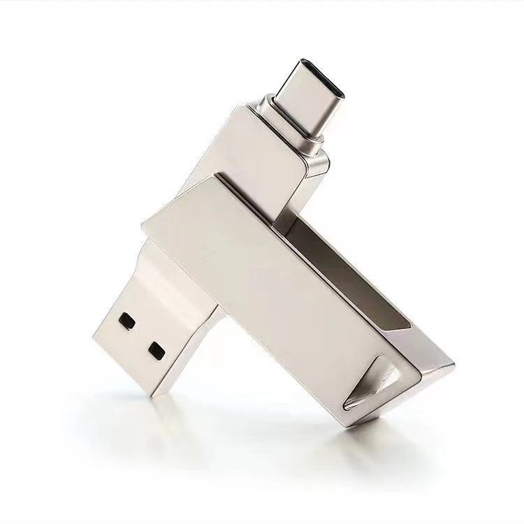 High Speed type-c to usb A Flash Drive 2 In 1 Type C Memory Stick 3.0 swivel type-C to A Otg USB Pen Drive for iphone 64gb 128gb