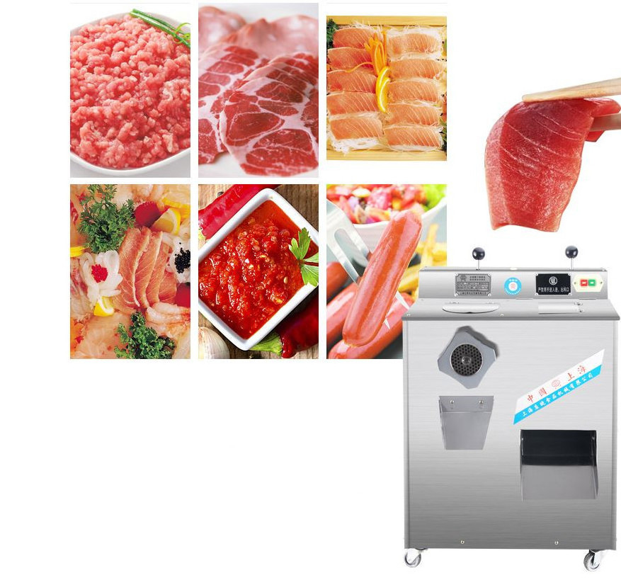 Commercial industrial electric food meat grinders & slicers processor machine price with meat grinder parts for sale